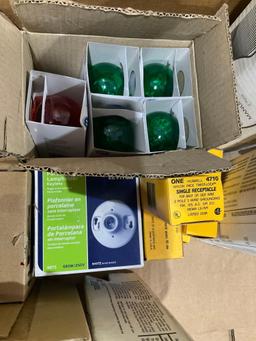 PALLET OF LIGHT BULBS AND FIXTURES FOR INDUSTRIAL AND RESIDENTIAL...USE; BRANDS INCLUDE GE, LITHO...