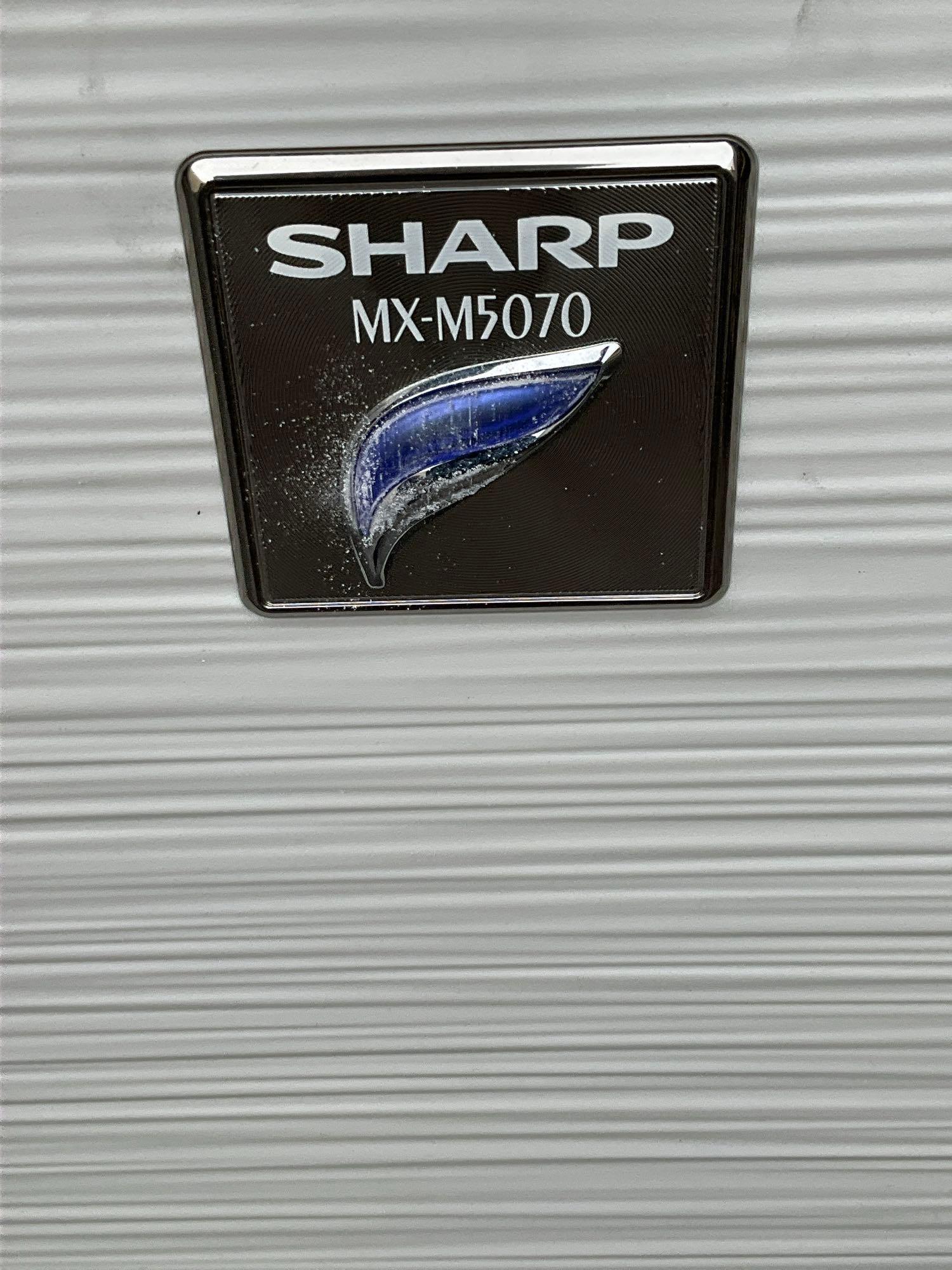 SHARP PRINTER DIGITAL MULTIFUNCTIONAL SYSTEM MODEL MX-M5070; SHARP FINISHER MODEL MX-FN30; STAND/...