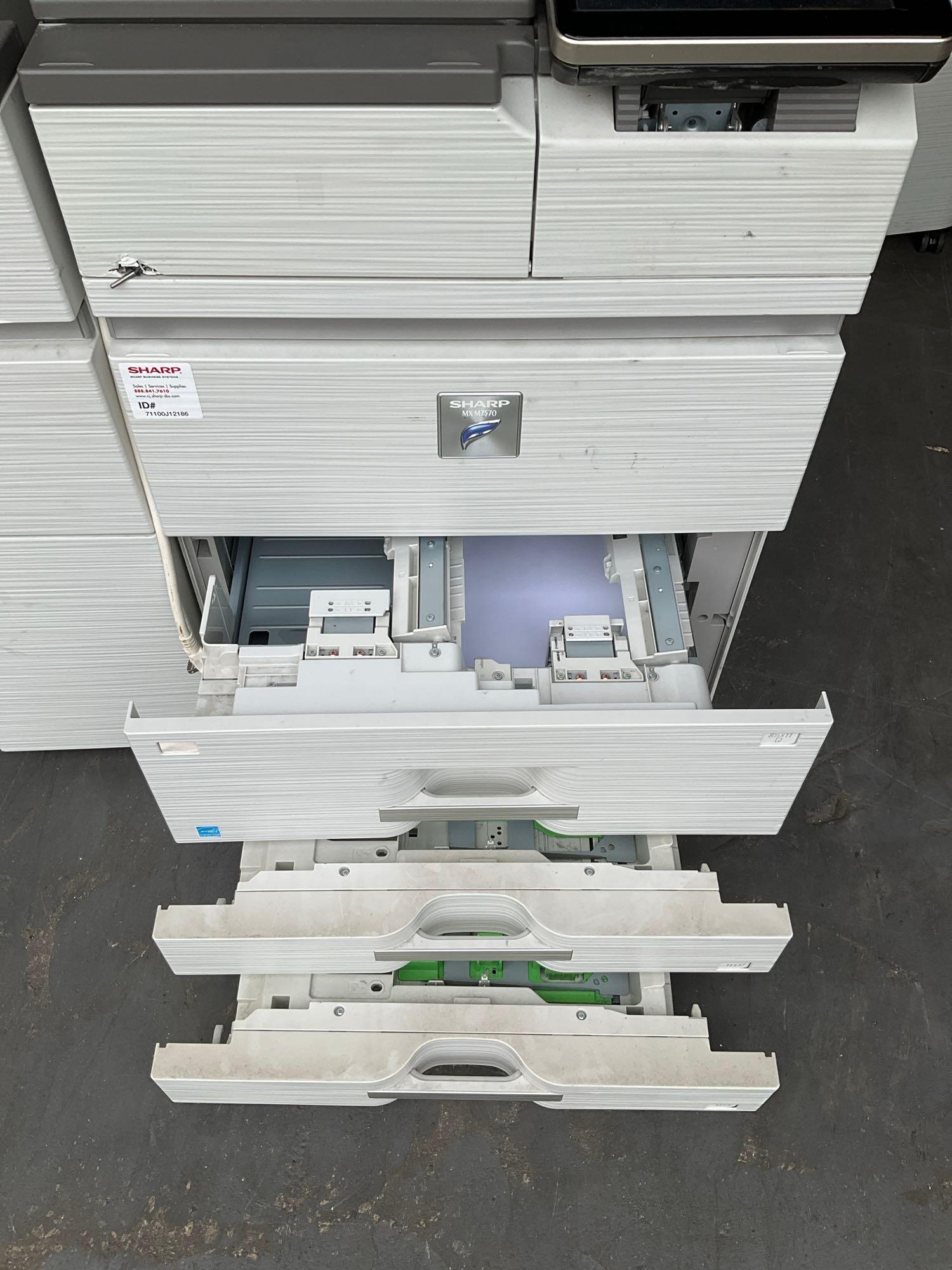 SHARP PRINTER DIGITAL MULTIFUNCTIONAL SYSTEM MODEL MX-M7570; SHARP FINISHER MODEL MX-FN34; SHARP