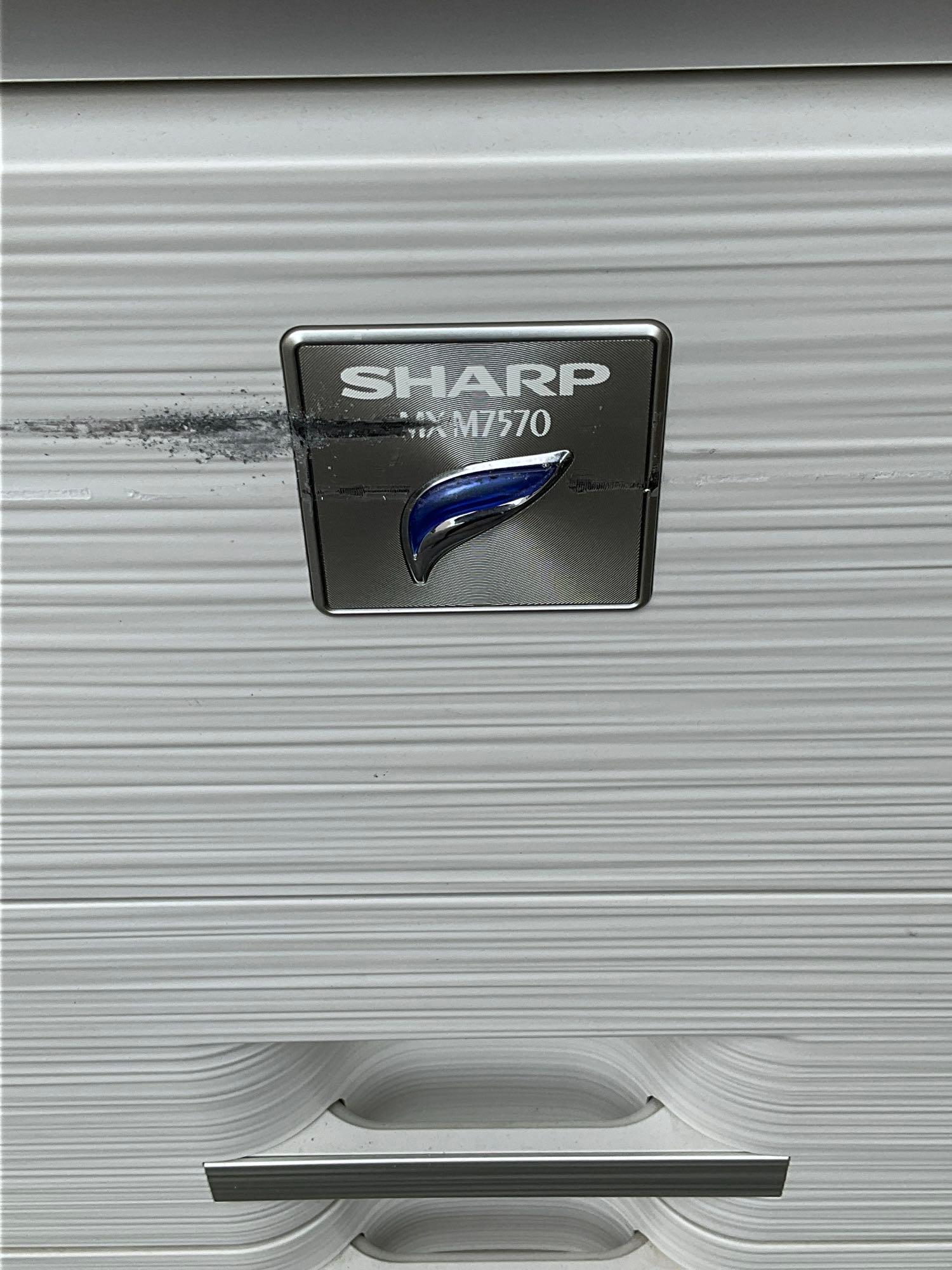 SHARP PRINTER DIGITAL MULTIFUNCTIONAL SYSTEM MODEL MX-M7570 WITH SHARP FINISHER: SHARP TRANSIENT