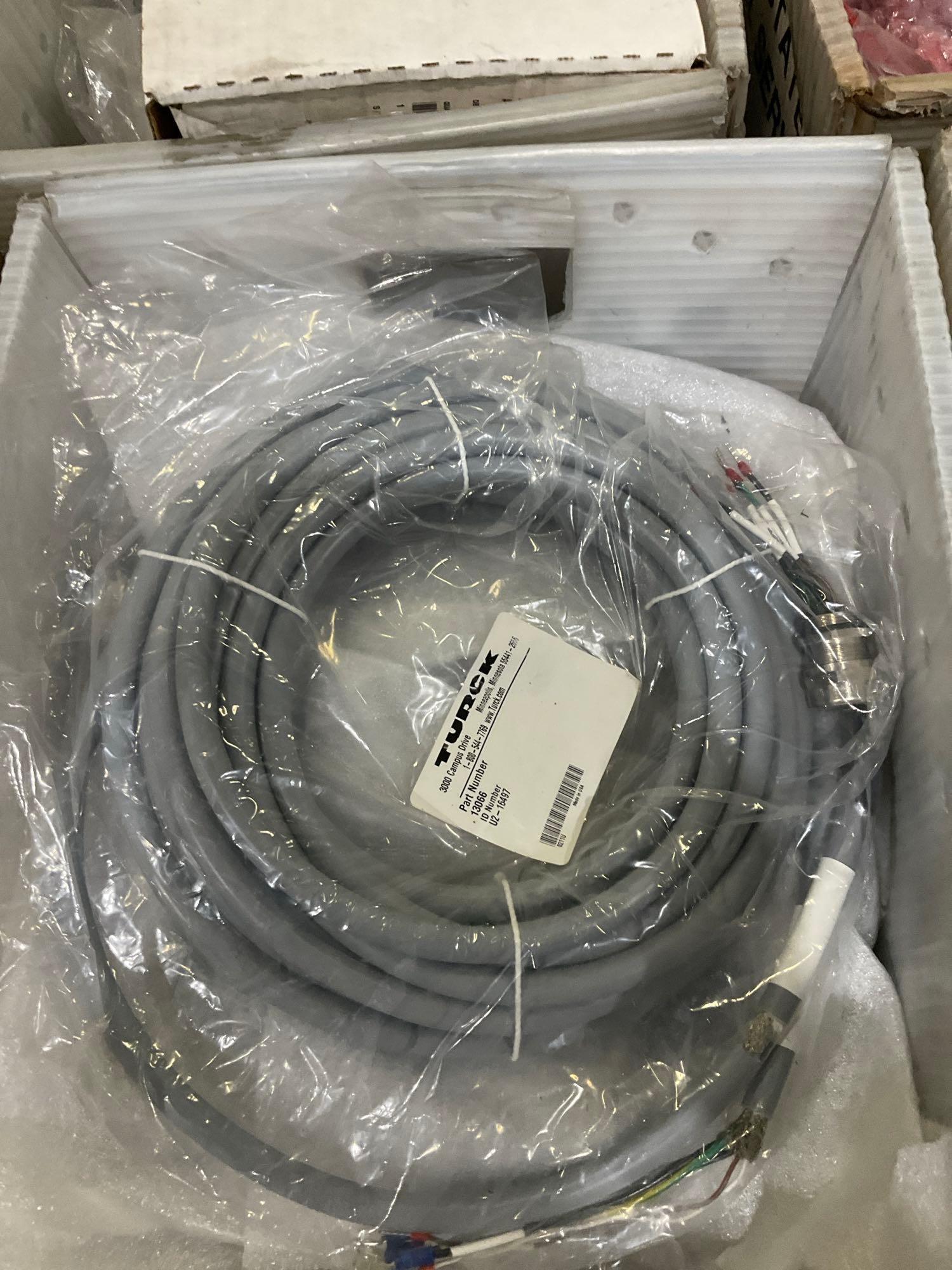 LOT OF TURCK POWER CORDS AND POWER ASSEMBLIES; MULTIPLE SIZES, LENGTHS, AND CAPABILITIES; MOST ARE