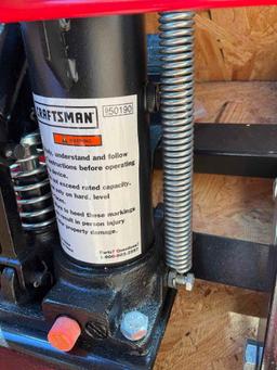 CRAFTSMAN MOTORCYCLE/ ATV JACK MODEL 950190; APPROXIMATE MAX CAPACITY 1500 LB, APPROX 50? L X 2