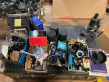 LOT OF LETIZ , POLAROID, PHOTOGRAPHIC AND MICROSCOPIC LENSES WITH EQUIPMENT