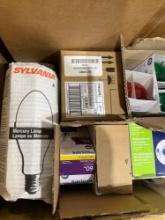 PALLET OF LIGHT BULBS AND FIXTURES FOR INDUSTRIAL AND RESIDENTIAL...USE; BRANDS INCLUDE GE, LITHO...