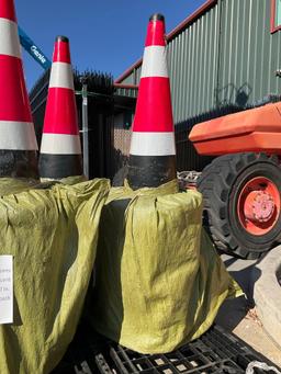 ( 1 ) STACK OF...SAFETY TRAFFIC CONES, APPROX 15in X 27in, APPROX...20 CONES TOTAL...
