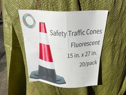 ( 1 ) STACK OF...SAFETY TRAFFIC CONES, APPROX 15in X 27in, APPROX...20 CONES TOTAL...