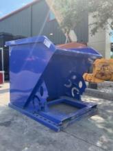 UNUSED 1CU YARD SELF DUMPING HOPPER WITH FORK POCKETS