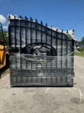 SET OF UNUSED GREAT BEAR 14FT BI PARTING WROUGHT IRON GATES, 7FT EACH PIECE (14' TOTAL WIDTH). 2