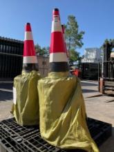 ( 1 ) STACK OF...SAFETY TRAFFIC CONES, APPROX 15in X 27in, APPROX...20 CONES TOTAL...