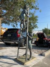 BRONZE STATUE OF JACOBS LADDER WITH KIDS, APPROX 8FT