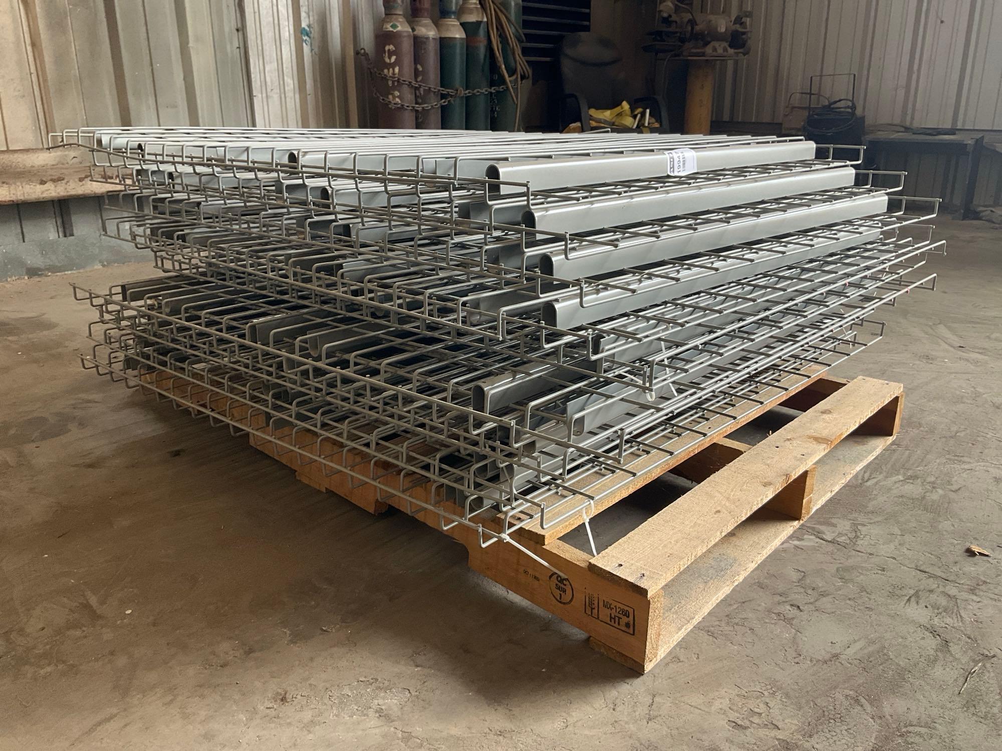 PALLET OF WIRE GRATES FOR PALLET RACKING, APPROX 48in x 46in