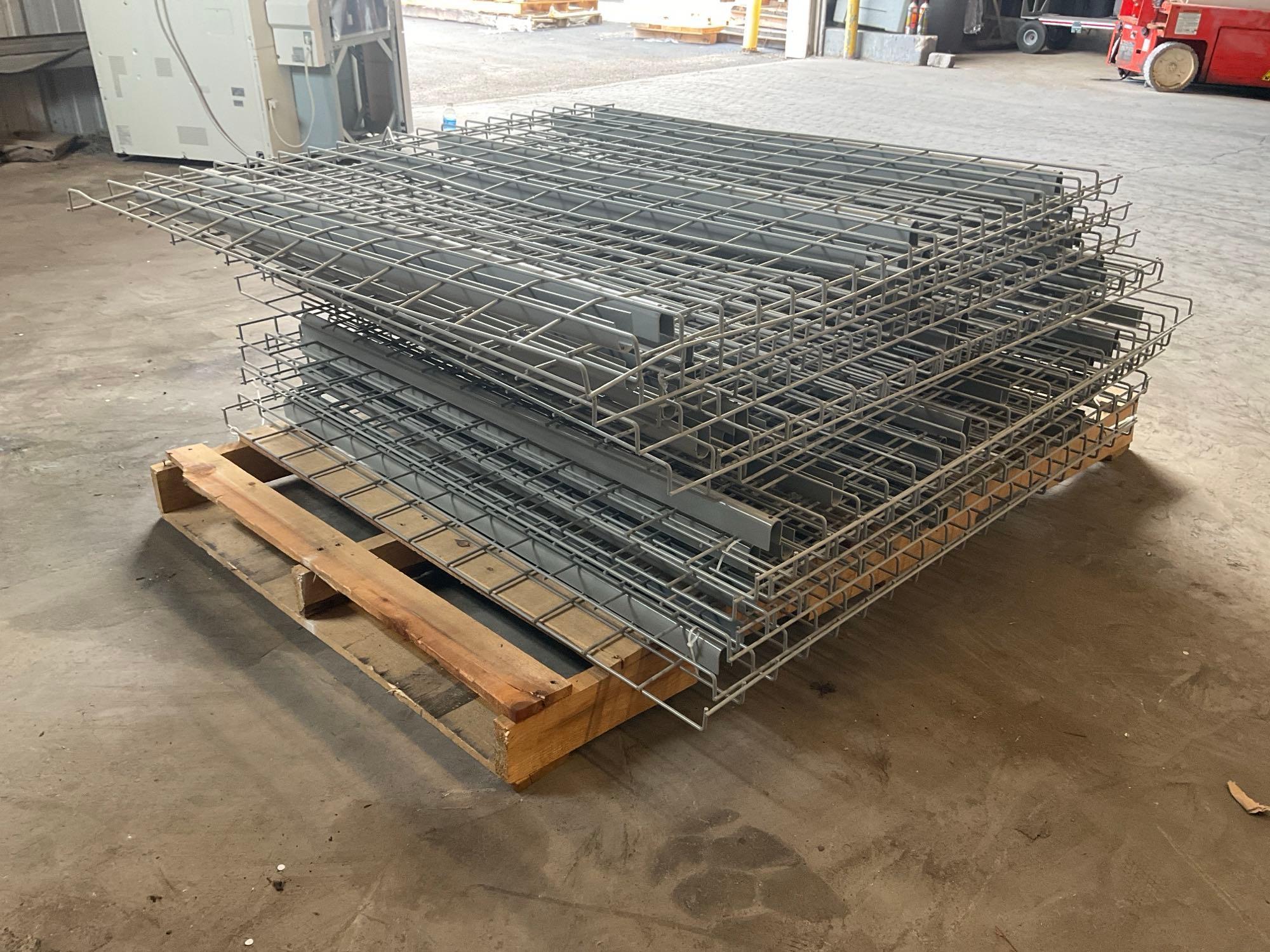 PALLET OF WIRE GRATES FOR PALLET RACKING, APPROX 48in x 46in