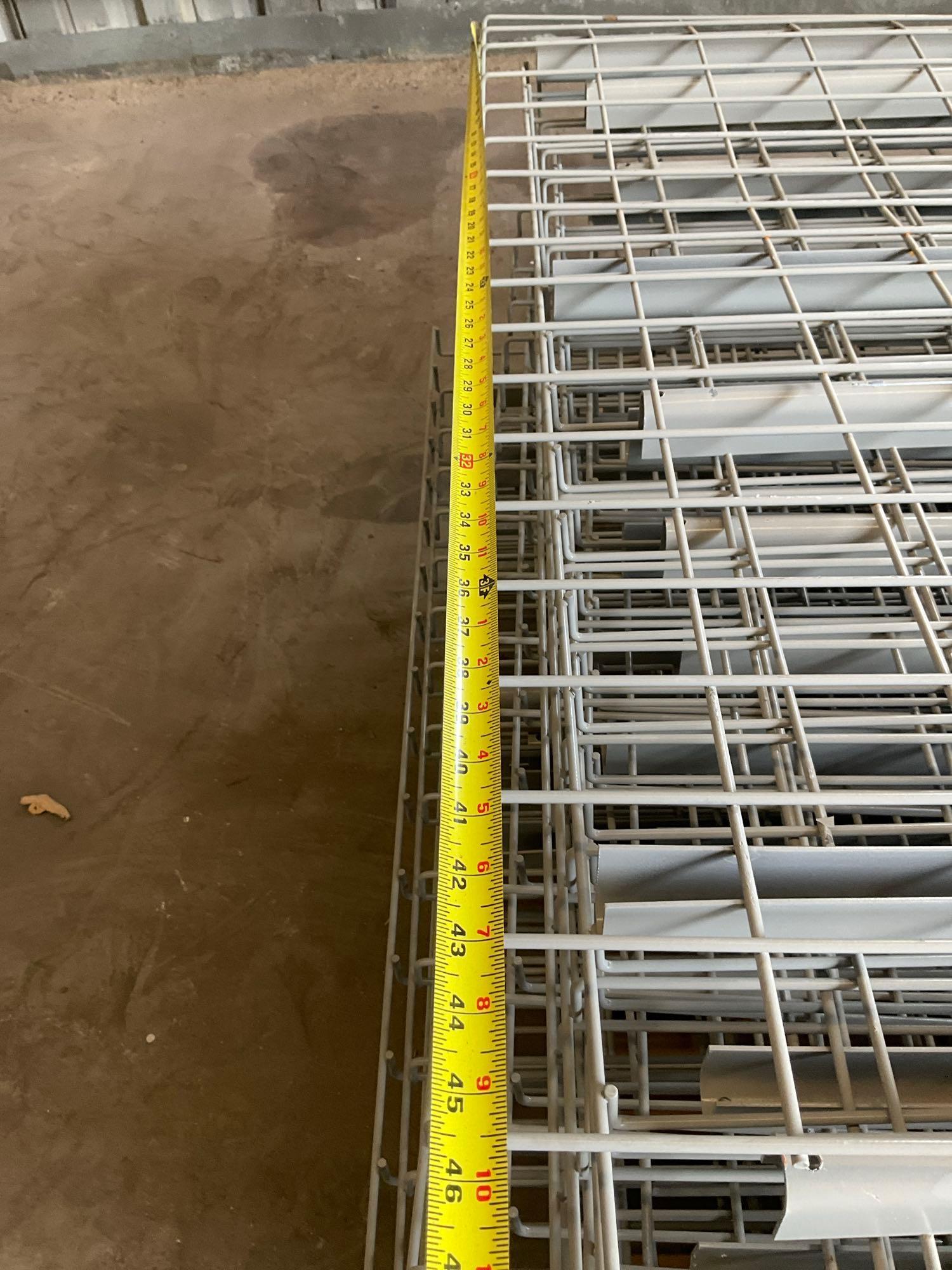 PALLET OF WIRE GRATES FOR PALLET RACKING, APPROX 48in x 46in