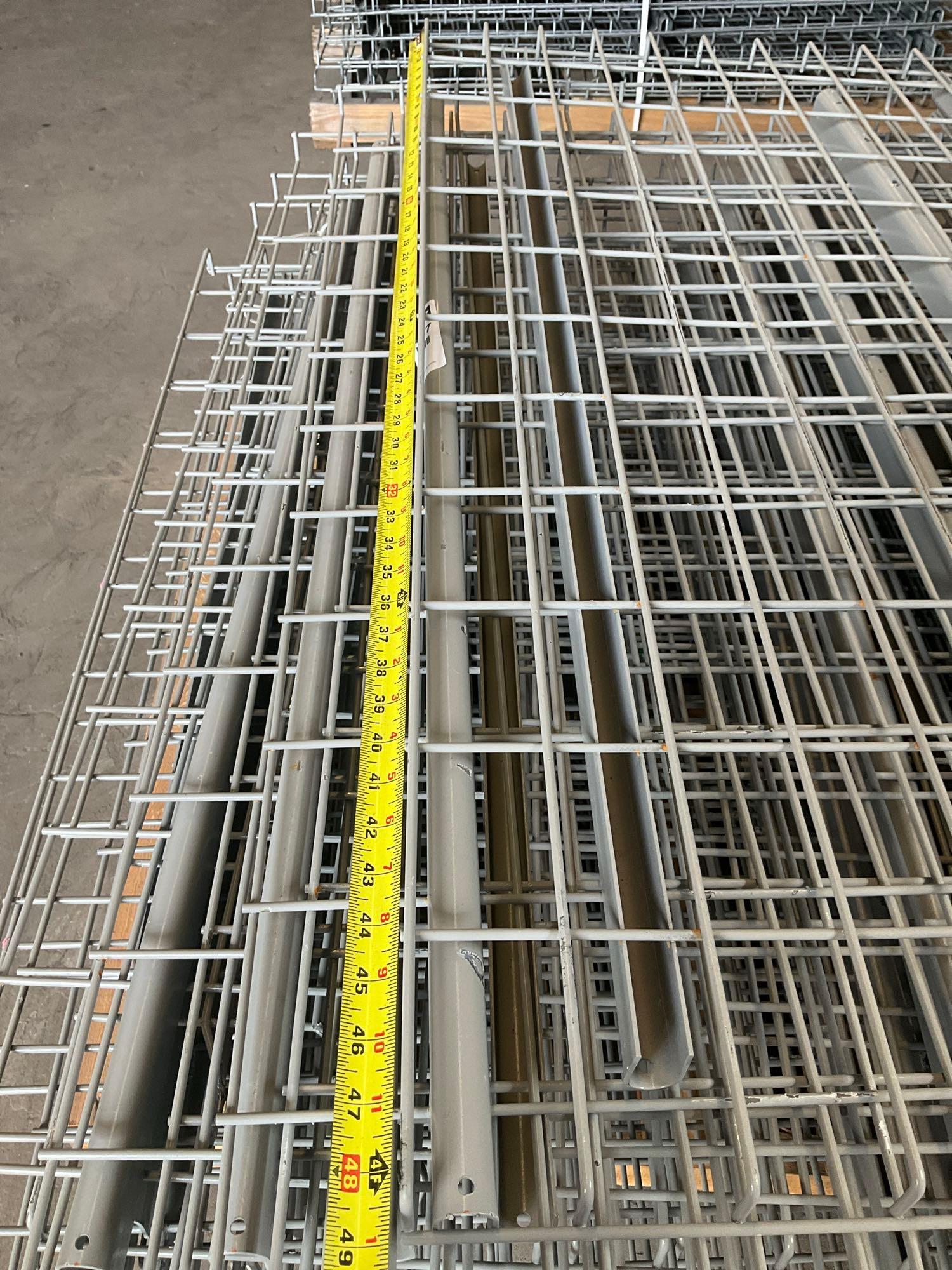 PALLET OF WIRE GRATES FOR PALLET RACKING, APPROX 48in x 46in