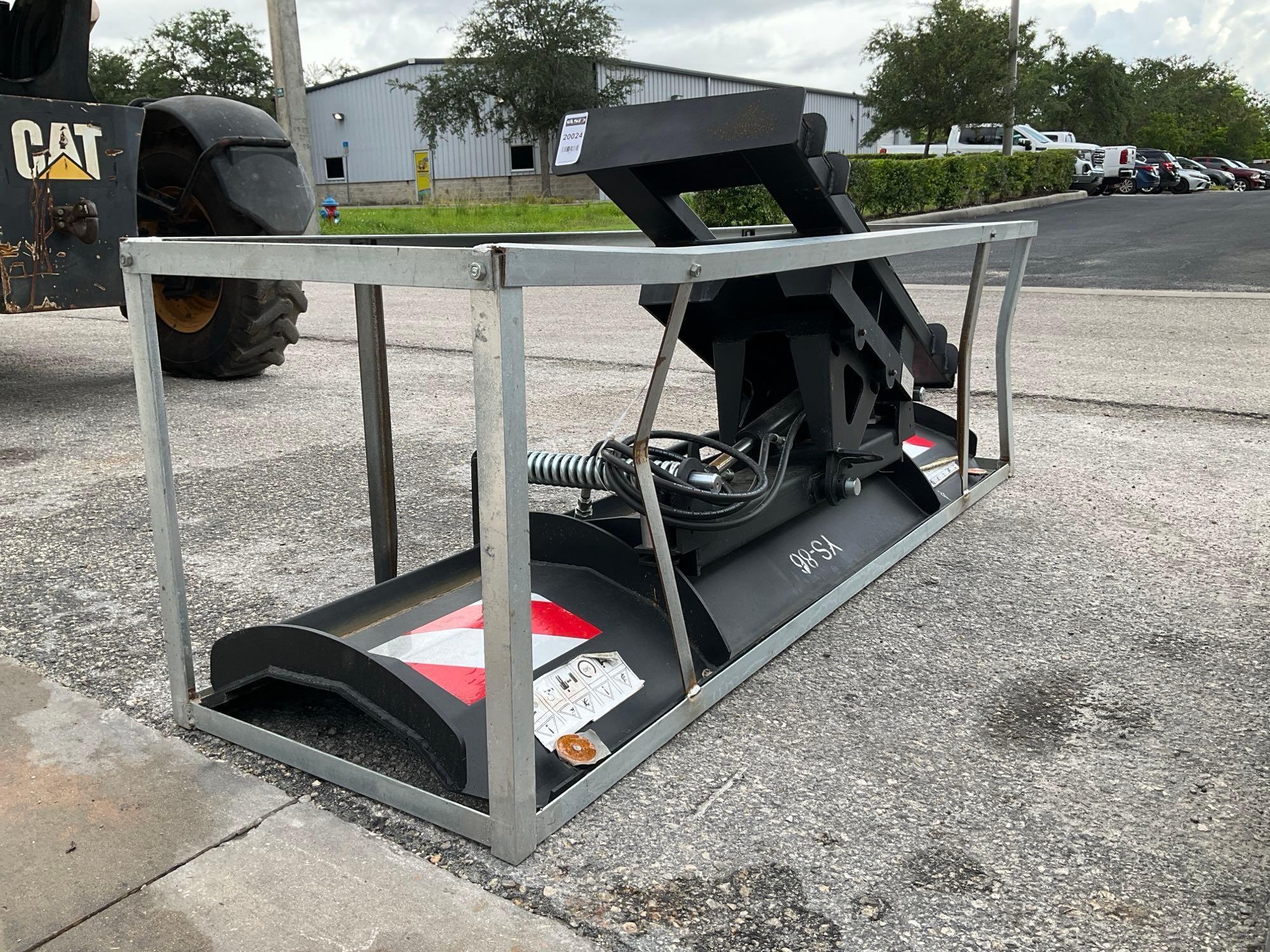 UNUSED 2024 SNOW BUCKET ATTACHMENT MODEL 003-17-86-001 FOR UNIVERSAL SKID STEER...