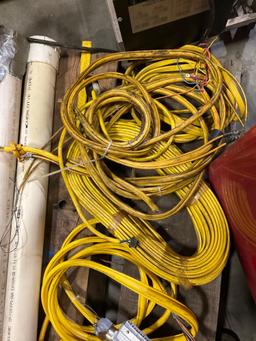PALLET OF ELECTRICAL EQUIPMENT CORDS AND DISTRUBITION BOX