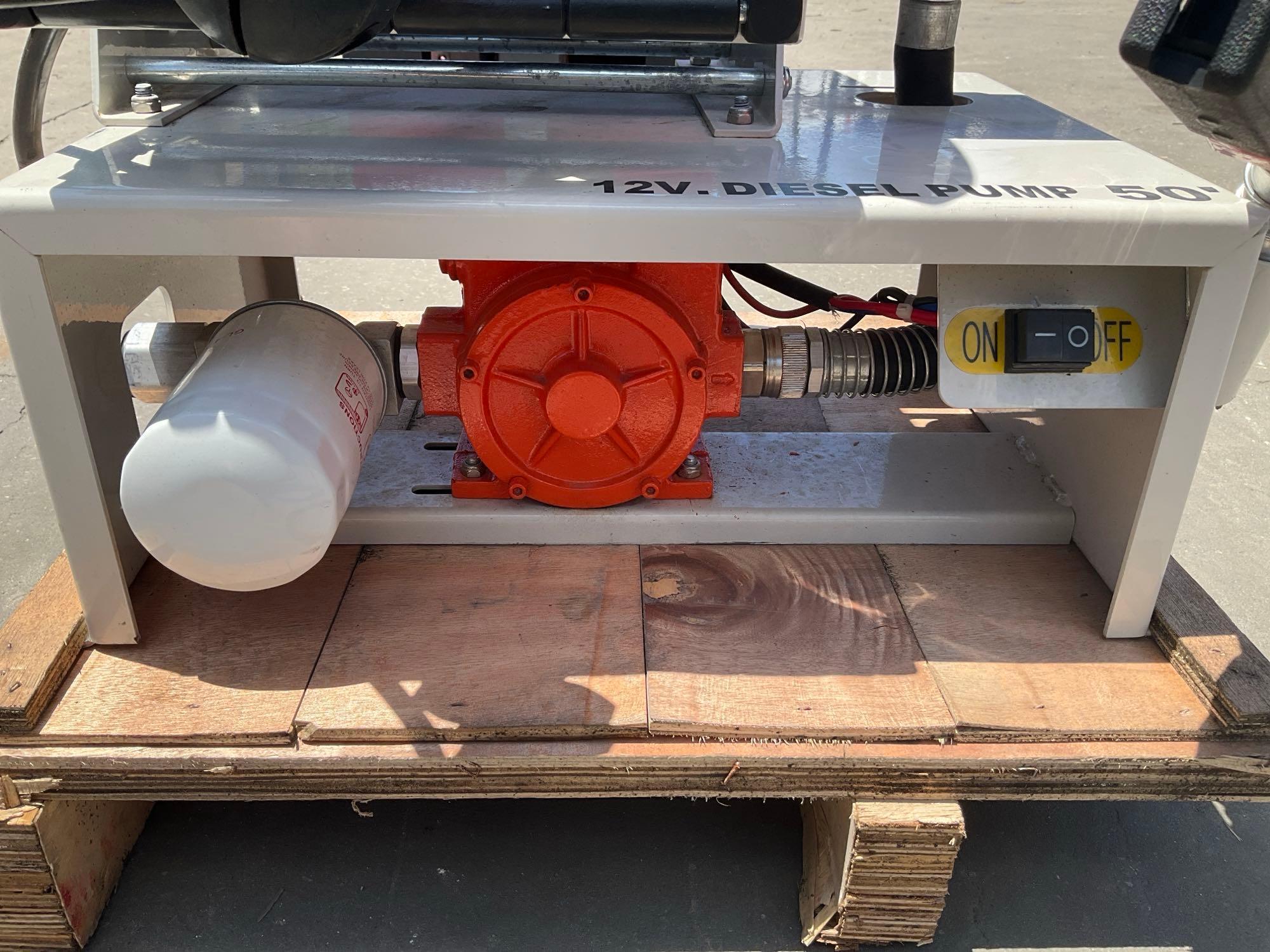 UNUSED HIGH ACCURACY METER WITH 12V DIESEL PUMP, APPROX 50FT
