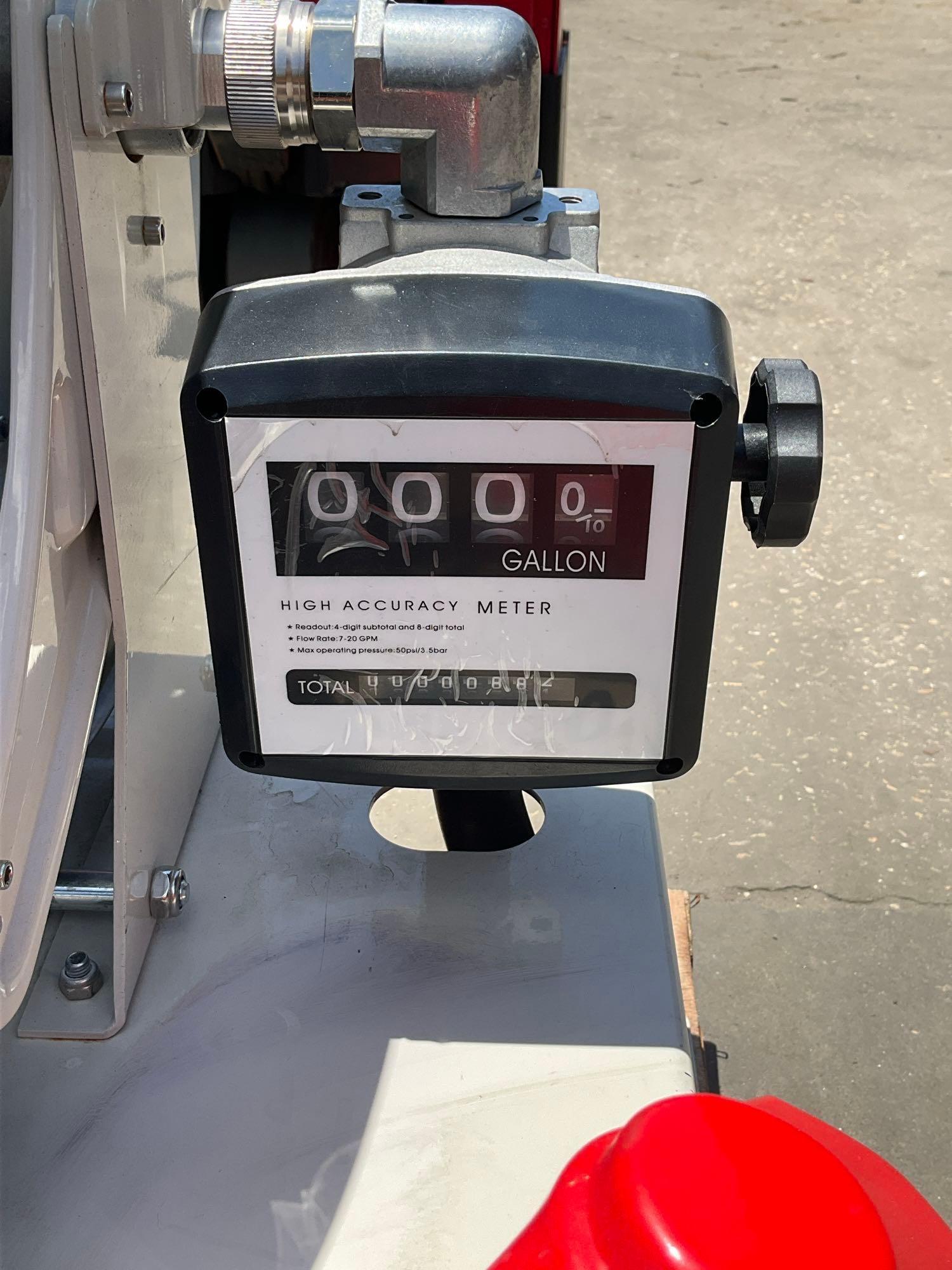 UNUSED HIGH ACCURACY METER WITH 12V DIESEL PUMP, APPROX 50FT