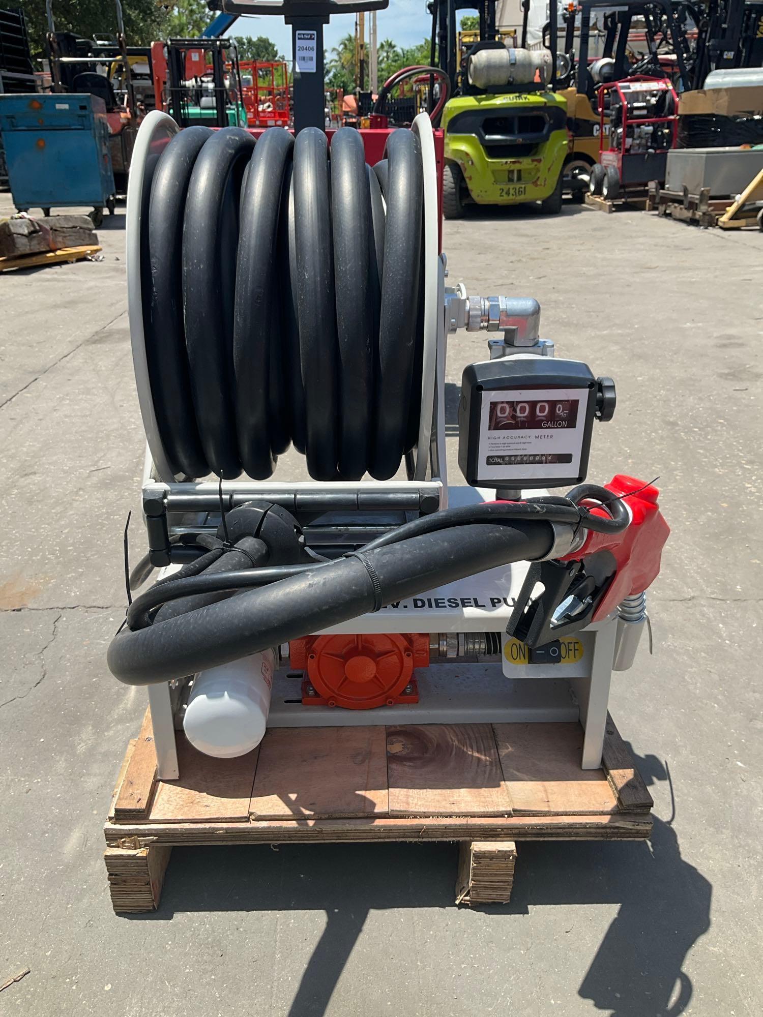 UNUSED HIGH ACCURACY METER WITH 12V DIESEL PUMP, APPROX 50FT