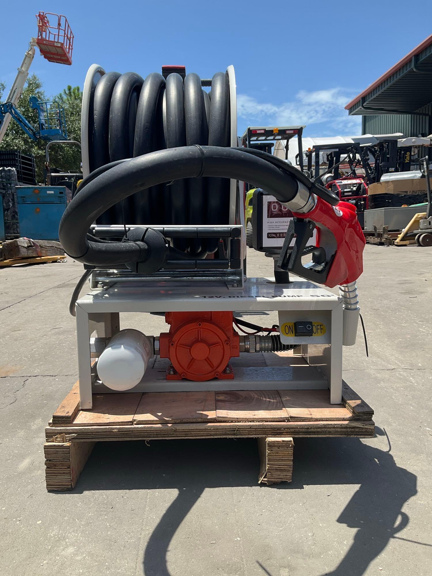 UNUSED HIGH ACCURACY METER WITH 12V DIESEL PUMP, APPROX 50FT