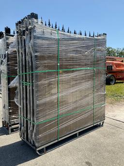 UNUSED HEAVY DUTY 14FT GATE, 2 PIECES PER SET, ( PLEASE NOTE RACK NOT INCLUDED , STOCK PH