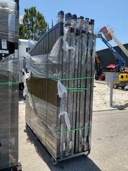 UNUSED HEAVY DUTY 14FT GATE, 2 PIECES PER SET, ( PLEASE NOTE RACK NOT INCLUDED , STOCK PH