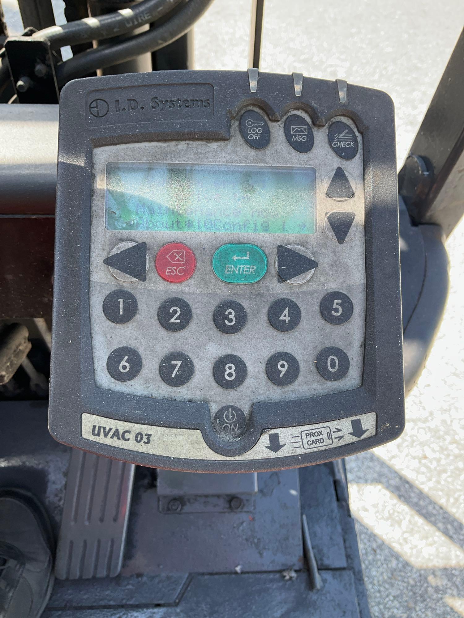 TOYOTA FORKLIFT MODEL 5FBE15, ELECTRIC, APPROX MAX CAPACITY 2800, MAX HEIGHT 107IN, TILT, SIDE SH...