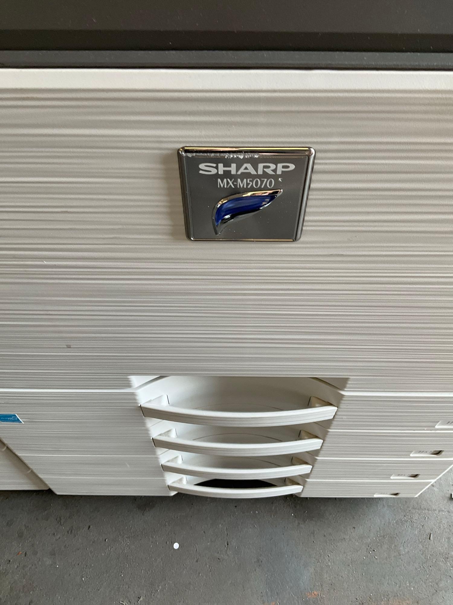 SHARP PRINTER DIGITAL MULTIFUNCTIONAL SYSTEM MODEL MX-M5070; SHARP FINISHER MODEL MX-FN30; SHARP