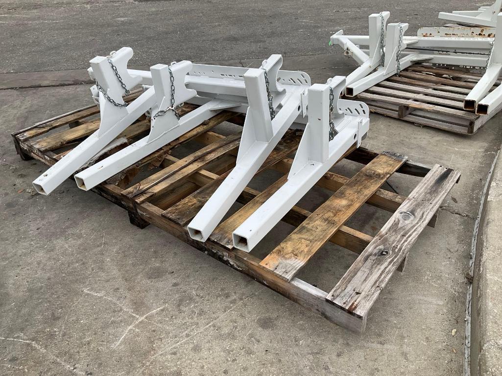 ( 2 ) HEAVY DUTY EQUIPMENT POLE RACKS FOR TRUCKS, APPROX 70" EACH
