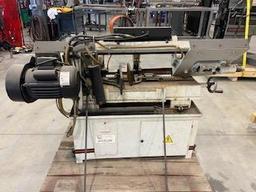 JET HORIZONTAL BANDSAW MODEL HBS-916W, APPROX 1-1/2 HP MOTOR OPERATES ON 120V POWER SUPPLY, RUNS &