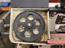 JET HORIZONTAL BANDSAW MODEL HBS-916W, APPROX 1-1/2 HP MOTOR OPERATES ON 120V POWER SUPPLY, RUNS &