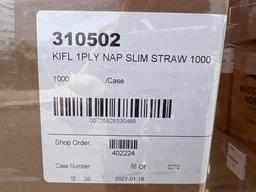 PALLET OF APPROXIMATELY 45 CASES OF INDIVIDUALLY WRAPPED NAPKIN/STRAW KIT, 1000 UNITS PER CASE