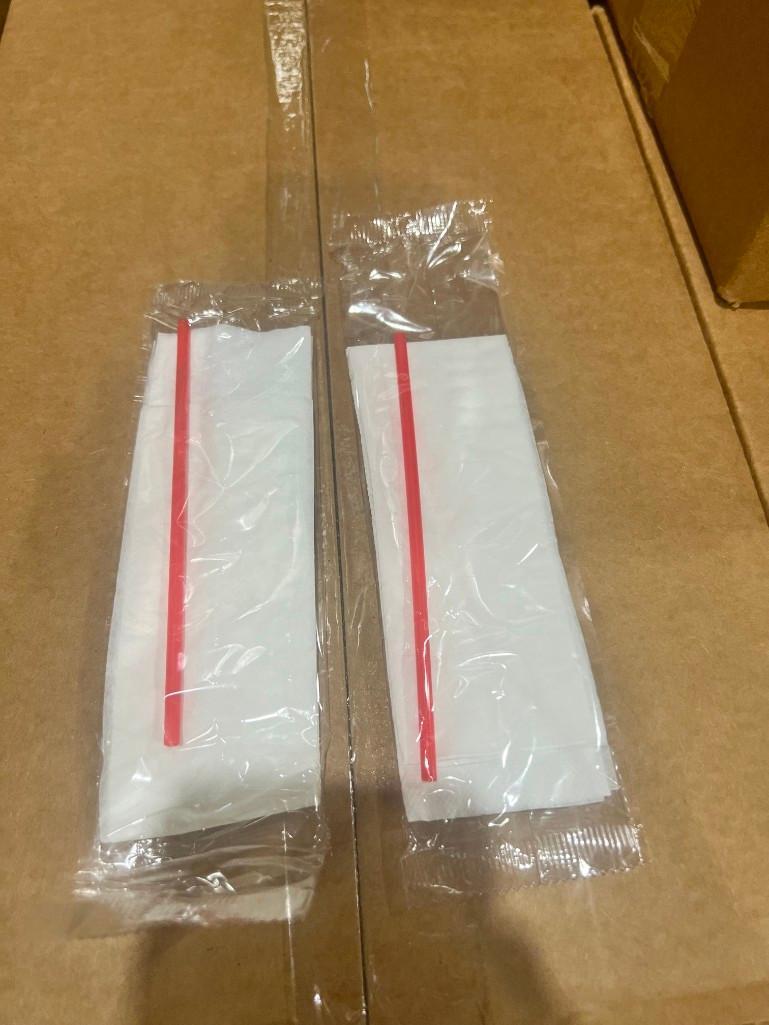 PALLET OF APPROXIMATELY 45 CASES OF INDIVIDUALLY WRAPPED NAPKIN/STRAW KIT, 1000 UNITS PER CASE
