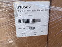 PALLET OF APPROXIMATELY 45 CASES OF INDIVIDUALLY WRAPPED NAPKIN/STRAW KIT, 1000 UNITS PER CASE