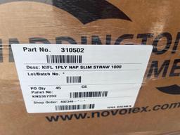 PALLET OF APPROXIMATELY 45 CASES OF INDIVIDUALLY WRAPPED NAPKIN/STRAW KIT, 1000 UNITS PER CASE