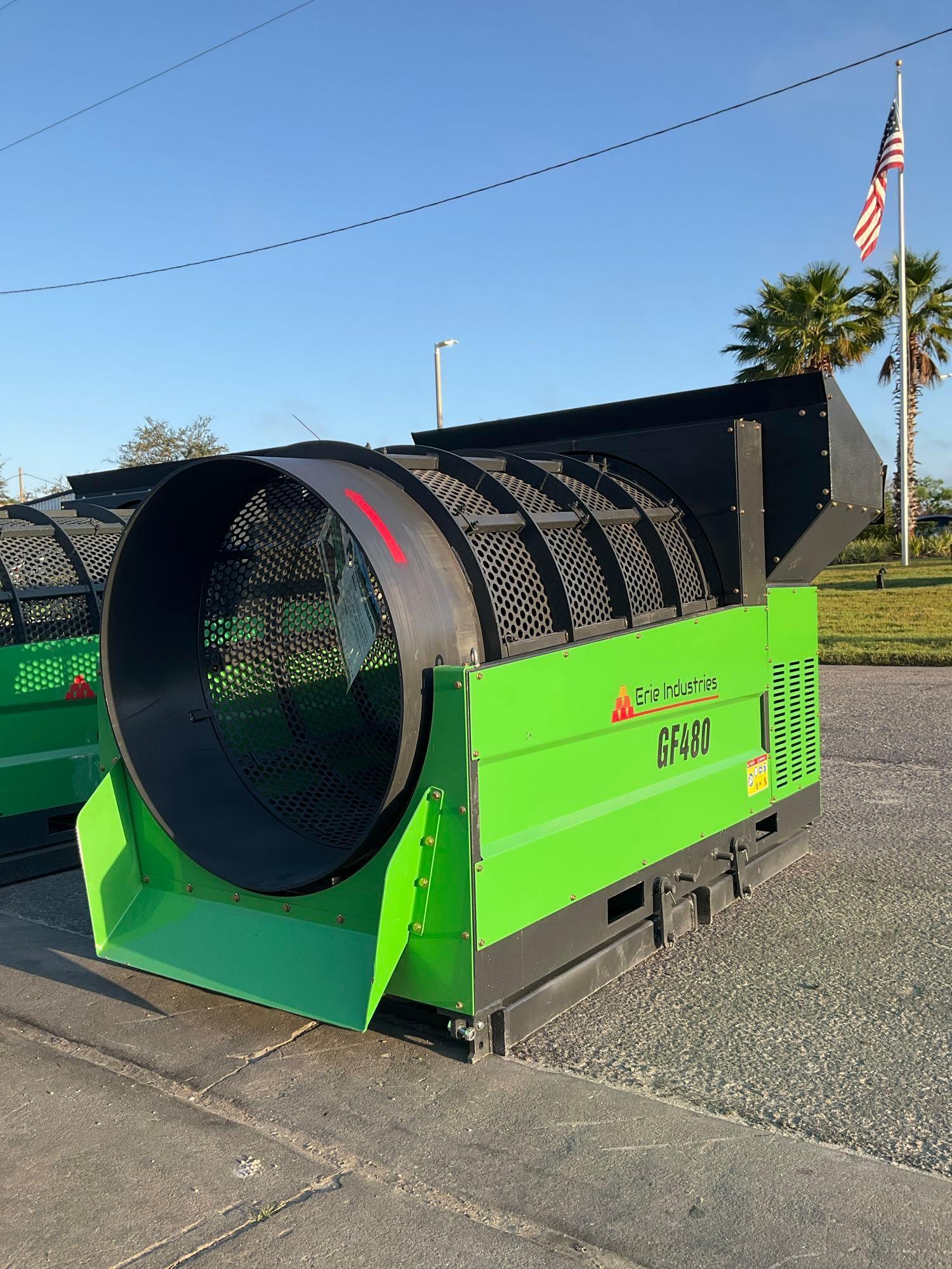UNUSED 2024 EINGP ROTARY DRUM SCREEN MODEL GF480, ELECTRIC, 3 PHASE, 480V, 4 KW, APPROX DRUM DIA