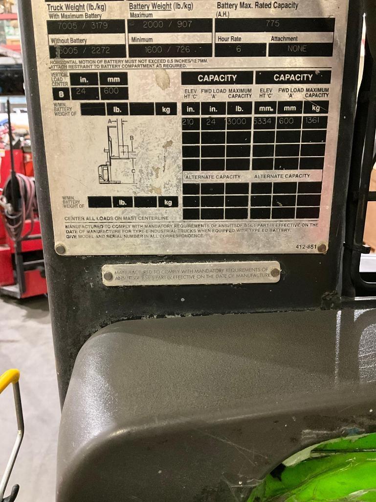 RAYMOND ORDER PICKER MODEL 560-OPC30TT, ELECTRIC, APPROX MAX CAPACITY 3000, APPROX MAX HEIGHT 210...