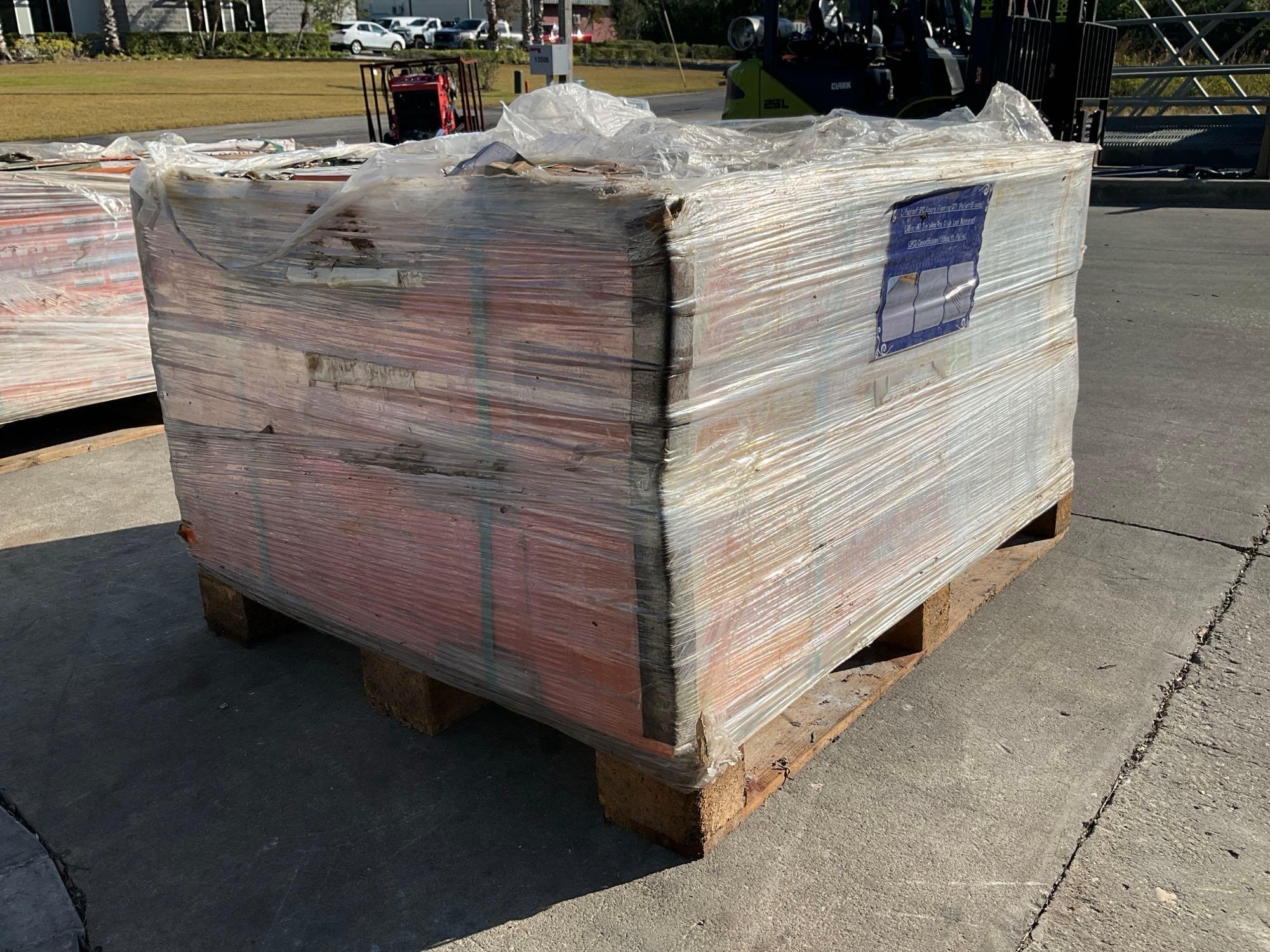 ( 1 ) PALLET UNUSED LIFEPROOF SPC LUXURY FLOORING, 48in L x 7.2in W x 4mm PER PIECE, APPROX 55 CASE