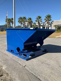 UNUSED 1.5 CU YARD SELF DUMPING HOPPER WITH FORK POCKETS
