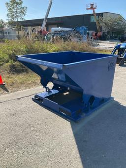 UNUSED 1.5 CU YARD SELF DUMPING HOPPER WITH FORK POCKETS