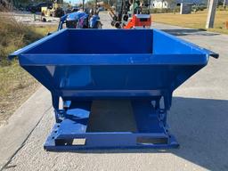 UNUSED 1.5 CU YARD SELF DUMPING HOPPER WITH FORK POCKETS