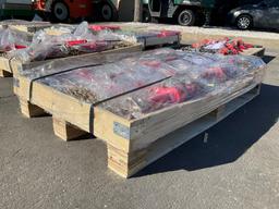 UNUSED LANDHONOR RATCHET BINDERS & CHAINS SET MODEL LHR-RC5400, 8 BINDERS (5,400LB) & 16 G70 5/16...