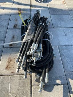 ( 1 ) BUNDLE OF UNUSED HYDRAULIC HOSES FOR EXCAVATOR