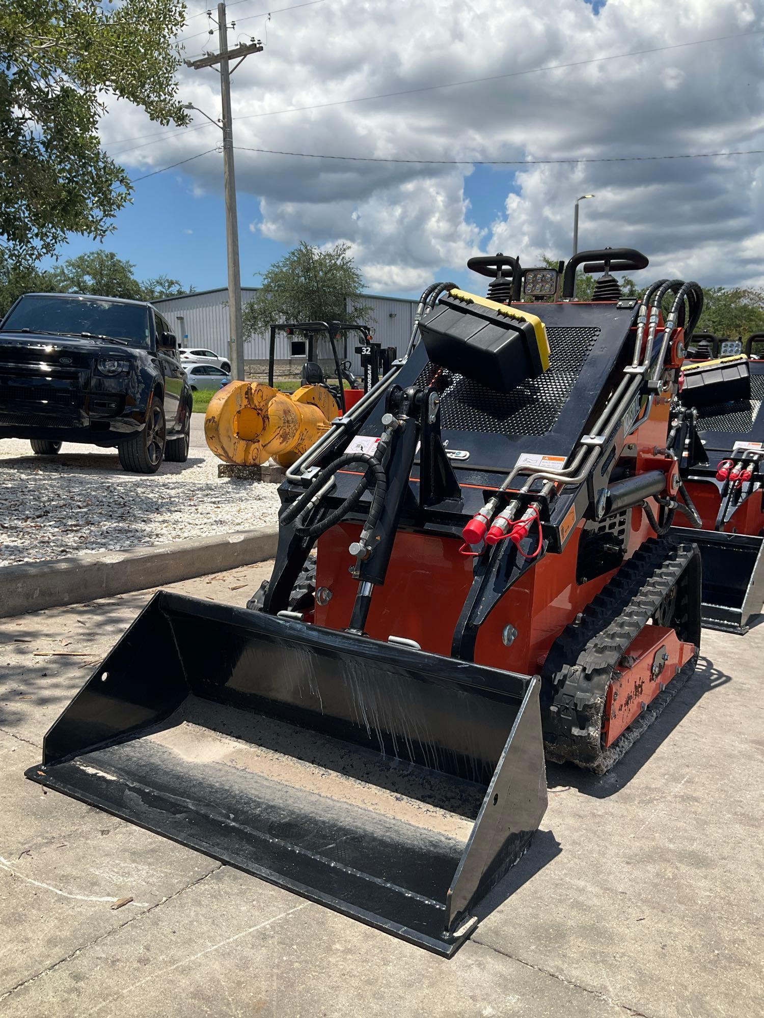UNUSED...AGROTK MINI SKID STEER LOADER MODEL AGT-YF2-380, GAS POWERED, ELECTRIC START, RUBBER TRA...