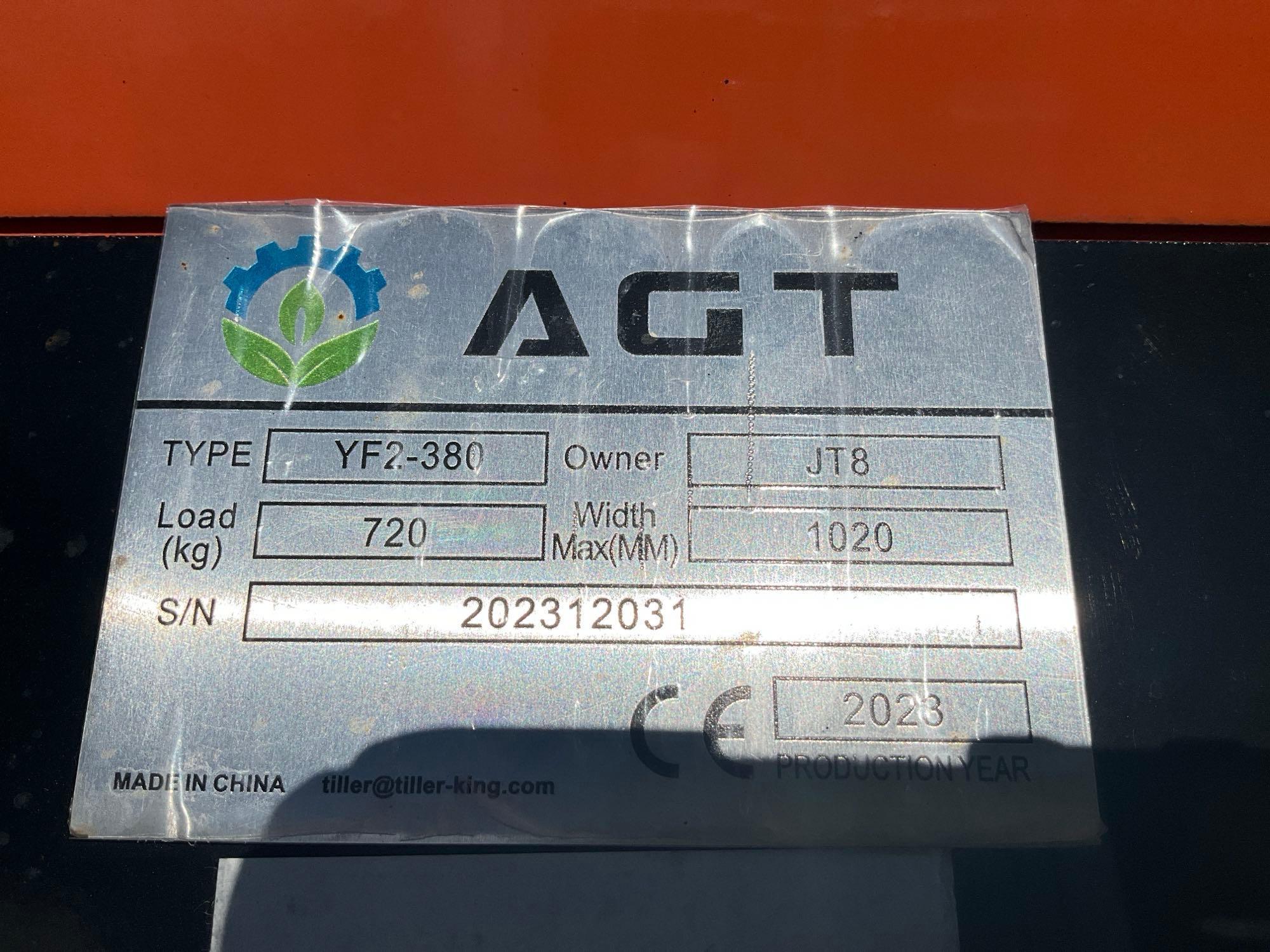 UNUSED...AGROTK MINI SKID STEER LOADER MODEL AGT-YF2-380, GAS POWERED, ELECTRIC START, RUBBER TRA...