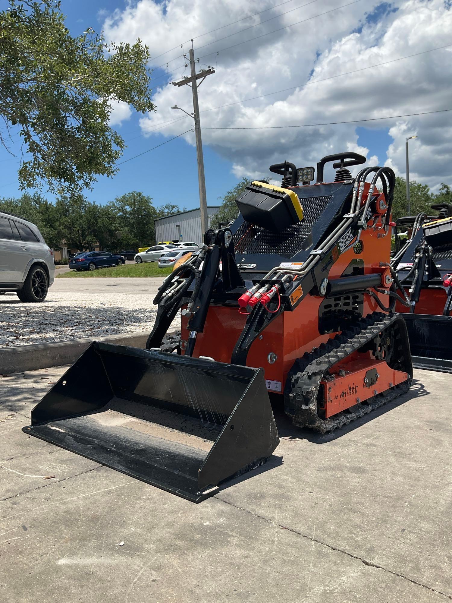 UNUSED...AGROTK MINI SKID STEER LOADER MODEL AGT-YF2-380, GAS POWERED, ELECTRIC START, RUBBER TRA...