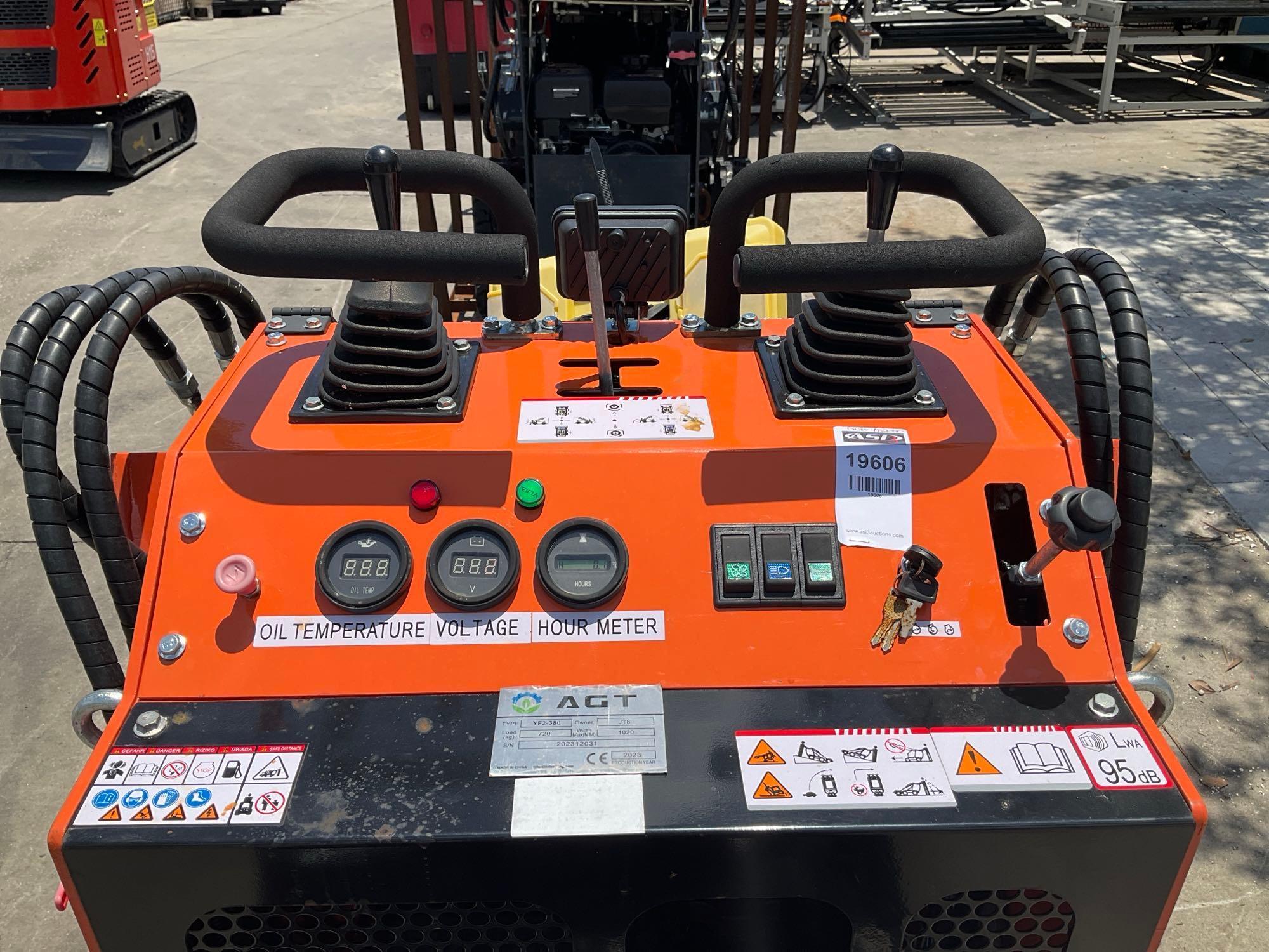 UNUSED...AGROTK MINI SKID STEER LOADER MODEL AGT-YF2-380, GAS POWERED, ELECTRIC START, RUBBER TRA...