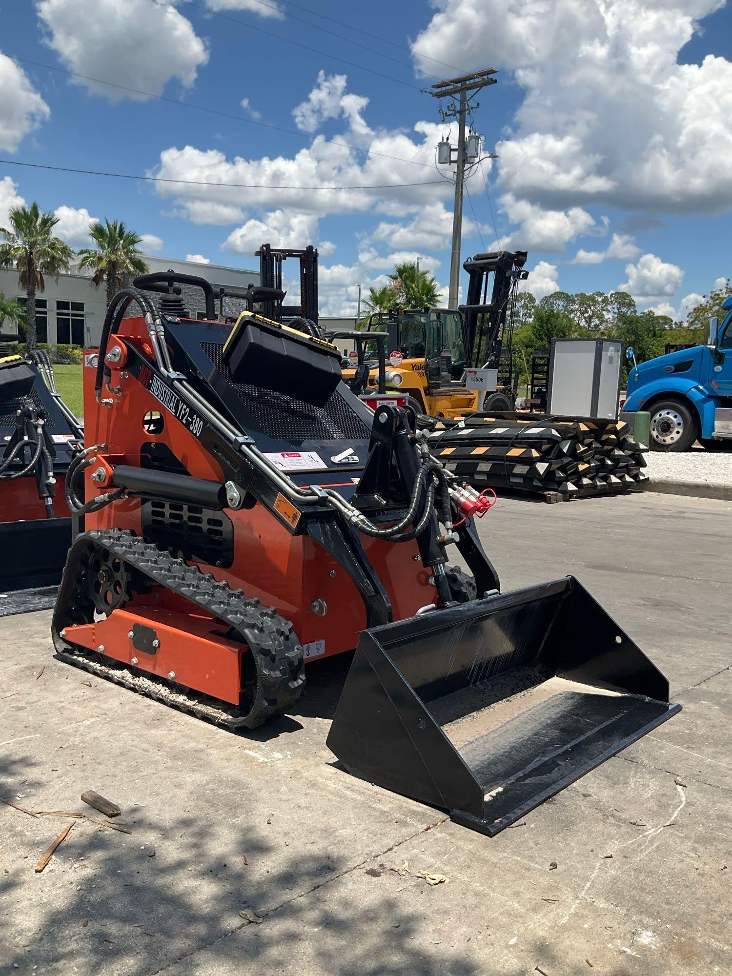 UNUSED...AGROTK MINI SKID STEER LOADER MODEL AGT-YF2-380, GAS POWERED, ELECTRIC START, RUBBER TRA...
