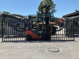 SET OF UNUSED GREAT BEAR 20FT BI PARTING WROUGHT IRON GATES, 10FT EACH PIECE (20' TOTAL WIDTH). 2...