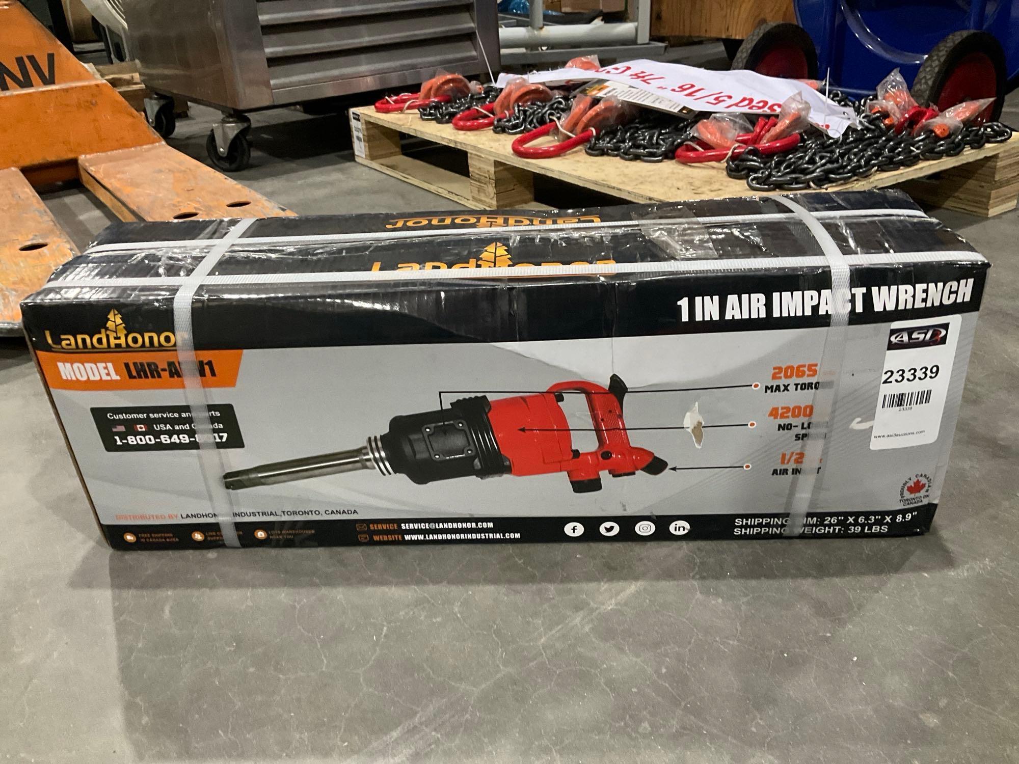 UNUSED LANDHONOR 1in AIR IMPACT WRENCH MODEL LHR-AIW1